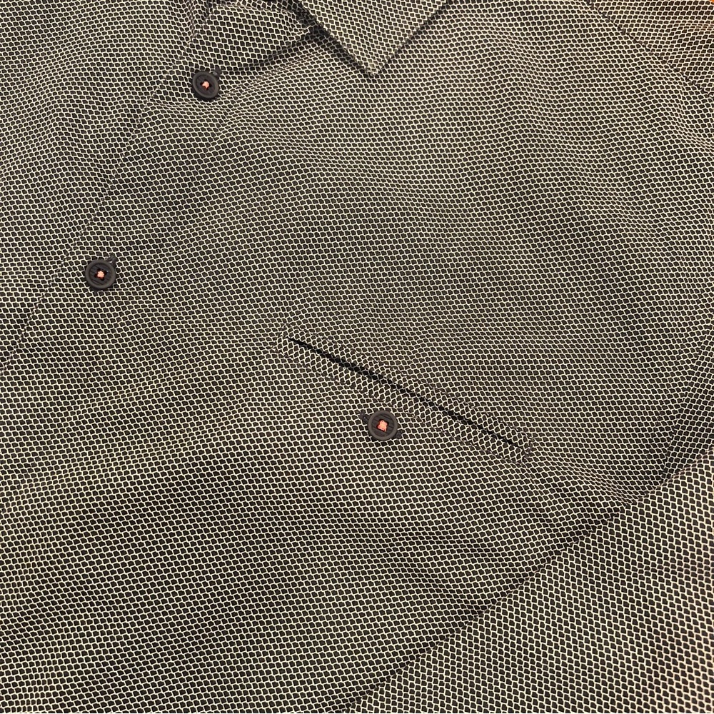 Ted Baker London Men’s Long-Sleeve Geometric Print Dress Shirt Flip Cuff 7/3XL - Picture 7 of 16